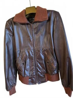 Vtg 70s Sears The Leather Shop Bomber Jacket Mens 42 Brown Leather Flight Coat